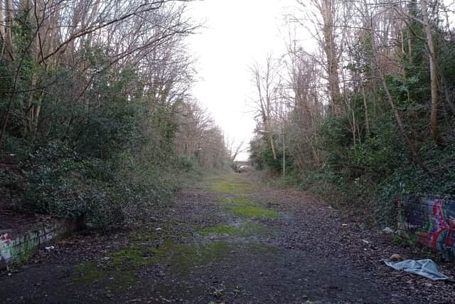 The former Bristol and North Somerset railway line - the route for the Callington Road Link in Brislington