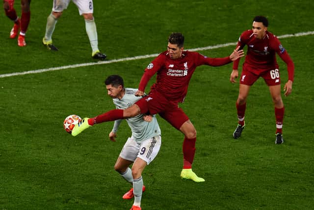 Aaron Collins has been analysing Lewandowski and Firmino’s game and applying it to his own. (Photo by Andrew Powell/Liverpool FC via Getty Images)