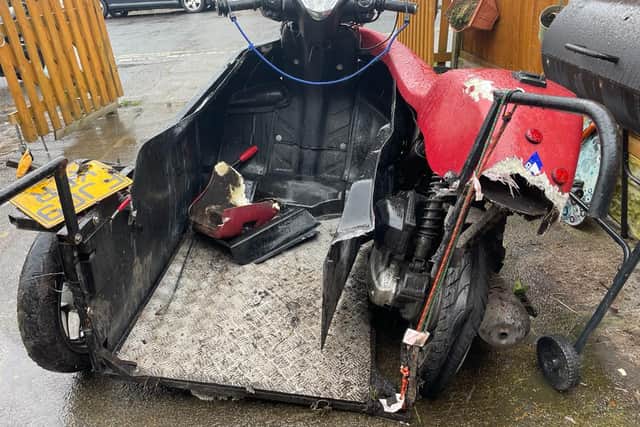 Damage to the bike found in Staple Hill after being stolen from David Cappalletti’s home