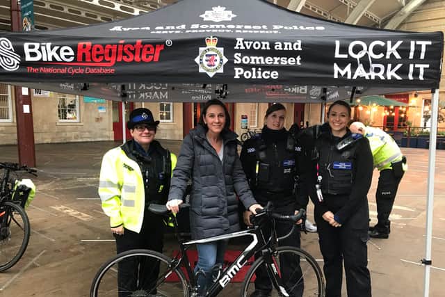 Officers hold action days in partnership with Bike Registry like this one at Bristol Temple Meads