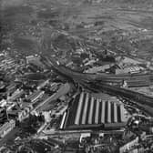 One of the aerial photographs shows Bristol Temple Meads railway station in 1938