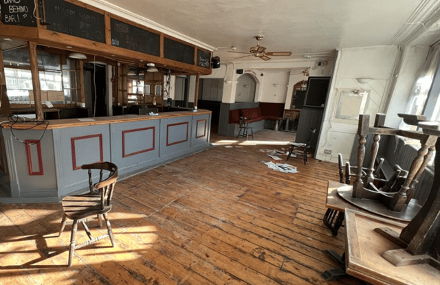 Inside the Swan Inn in Downend which has gone up for sale