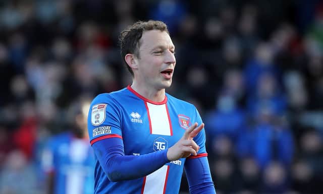 Kristian Dennis scored the only goal of the game as Carlisle United beat Bristol Rovers. (Photo by Pete Norton/Getty Images)