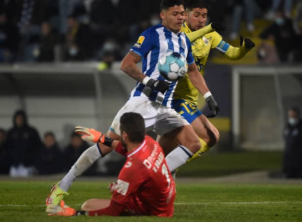 <p>Victor Braga playing against FC Porto, one of Portugal’s top teams. (Photo by MIGUEL RIOPA/AFP via Getty Images)</p>