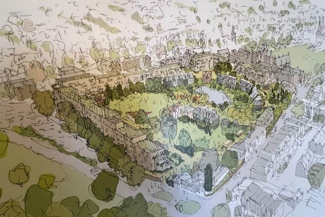 An artist’s impression of what the site could look like once finished if plans go ahead.