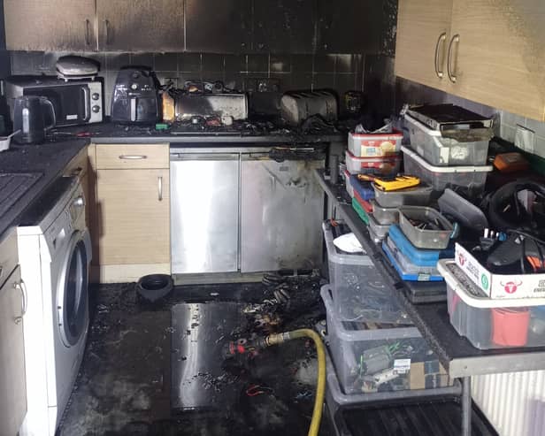 The fire at the property in Ilchester Avenue invovled Lithium Ion batteries on charge (Credit: @AFRSBedminster)