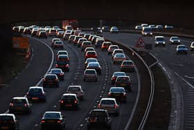 Congested commuter traffic queue on the motorway at rush hour near Bristol. Bristol City Council hopes a Clean Air Zone scheme, ‘on track’ to begin in September, will reduce pollution throughout the city. (Photo by Matt Cardy/Getty Images)