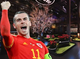 Gareth Bale and a picture from his Par 59 in Cardiff.