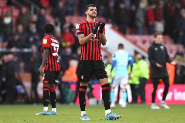Dominic Solanke has  23 goals in the Championship this season. (Photo by Luke Walker/Getty Images)