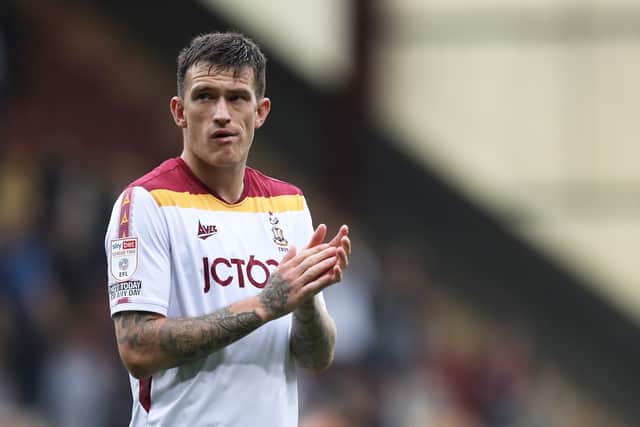 Andy Cook is Bradford City’s top scorer and will come up against youthful centre-backs. (Photo by George Wood/Getty Images)