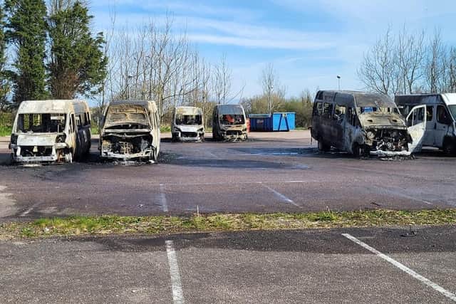 Over half of the Four Towns and Vale Link Community Transport modified buses were destroyed so Ms Morey has reached out to see how the community can help 