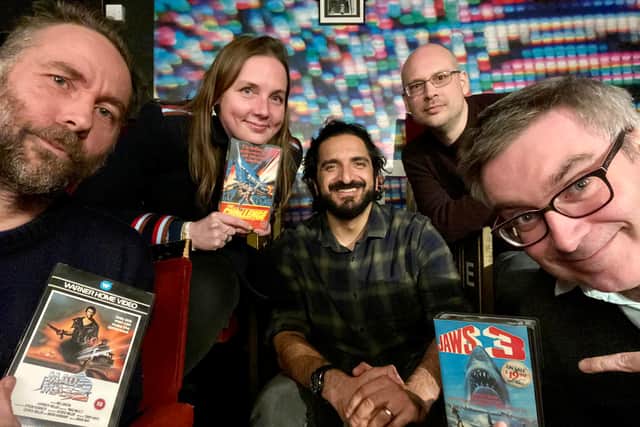 The Forbidden Worlds programming team. L-R Dave Taylor, Tessa Williams, Timon Singh, Anthony Nield, and Thomas Vincent