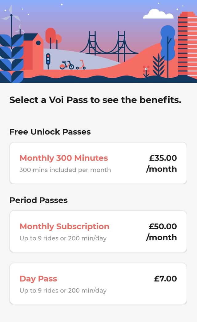 New prices for day and monthly passes to rent a Voi e-scooter in Bristol