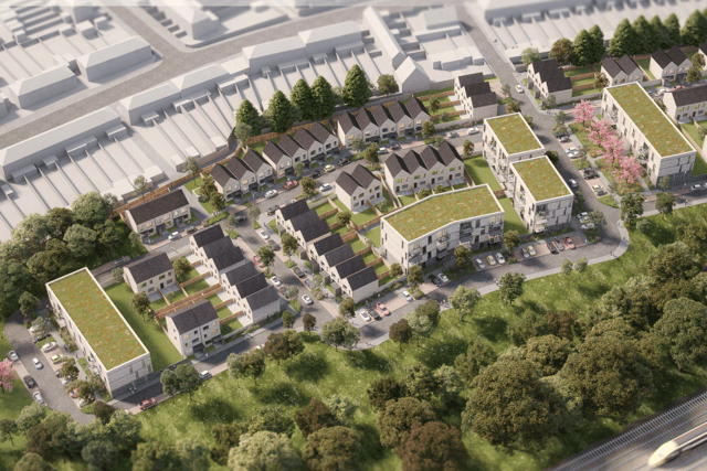 An artist’s impression of what the new housing estate could look like.