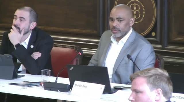 Bristol mayor Marvin Rees at Bristol City Council cabinet on Tuesday, April 5.
