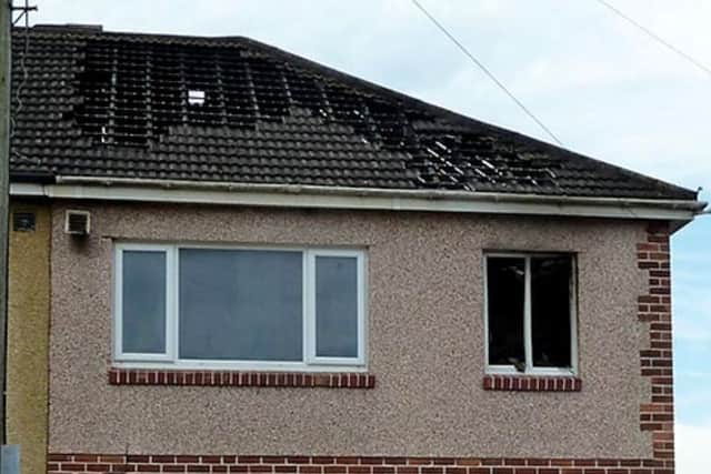 The property was left severely damaged by the fire