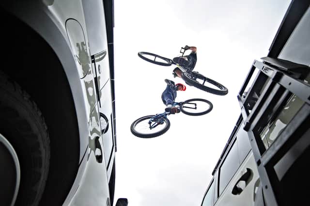 You can expect all sorts of extreme stunts from flying mountain bikes to trampolinists