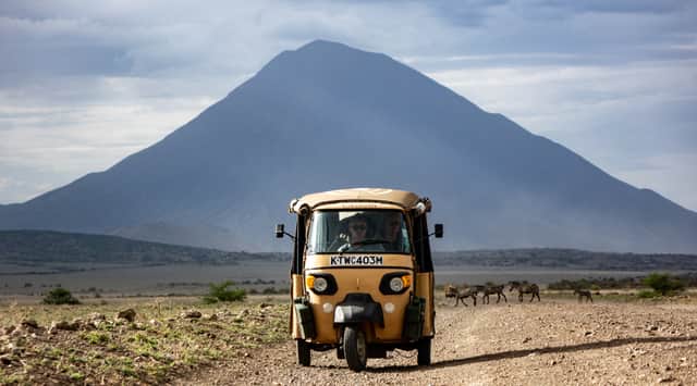 The travellers have encountered elephants, 40-degree heat and torrential rain as they drive 6,000km across Africa in two tuk-tuks. 