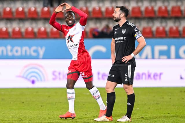 <p>Jean-Luc Dompe has reported interest from Bristol City and Norwich City. (Photo by LAURIE DIEFFEMBACQ/BELGA MAG/AFP via Getty Images)</p>