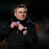 Rochdale manager Robbie Stockdale wants to affect Bristol Rovers’ promotion hopes. (Photo by Lewis Storey/Getty Images)