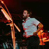 IDLES front man Joe Talbot gets the set going in front of a packed crowd at the O2 (Credit Chris Cooper)