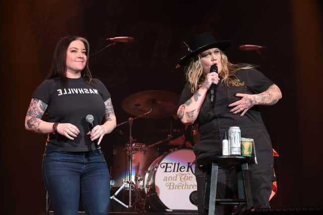 NASHVILLE, TENNESSEE - FEBRUARY 28: Elle King and Ashley McBryde perform at the Ryman Auditorium on February 28, 2022 in Nashville, Tennessee. (Photo by Jason Kempin/Getty Images)
