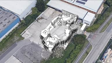 How the fortified encampment within a rocky canyon film set would look like according to papers submitted with the planning application