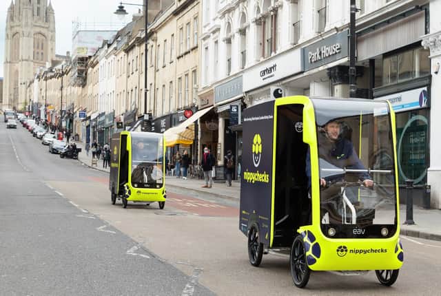 New nippychecks cargo bikes on the streets of Bristol (Credit: Barbara Evripidou/FirstAvenuePhotography)