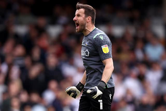 <p>James Belshaw quickly became a fan favourite at Bristol Rovers. (Photo by Naomi Baker/Getty Images)</p>