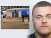 Moment jailed man hurls object at police officers during riot in Bristol