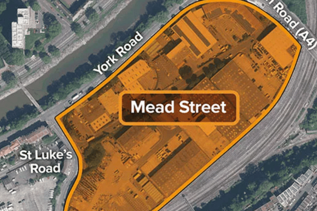This image shows the area across Mead Street that would be redeveloped under the plans.