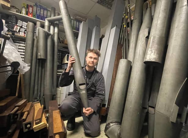 <p>Sam Battle has got a challenge on his hands attempting to restore the organ to its full former glory</p>