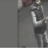 Police want to speak to this man in connection with the incident.