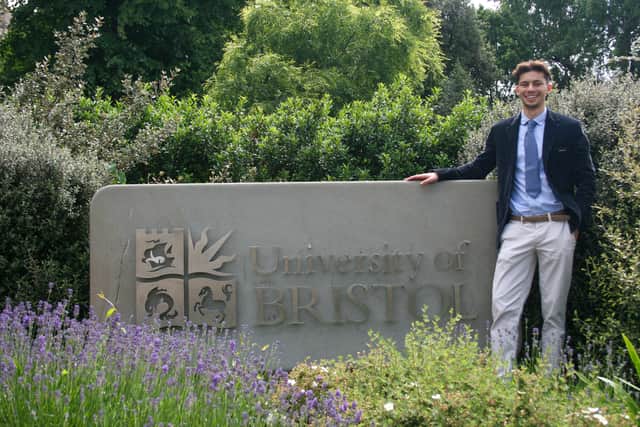 Oscar at the University of Bristol after his promise ceremony