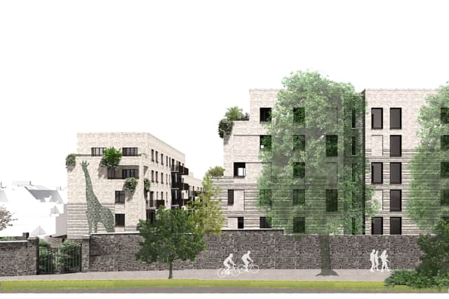 An artist’s impression of what the new apartment blocks built at the site could look like. 20 per cent of the new homes will be ‘affordable’.