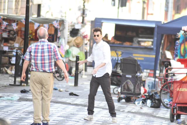 David Tennant in Bristol for the filming of Dr Who in Bristol (Credit: Logan Thomas)