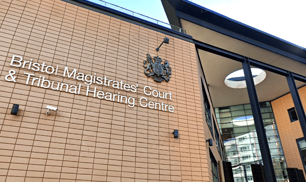 The defendant was sentenced this morning at Bristol Magistrates’ Court (pictured).