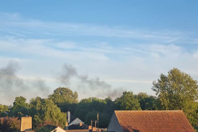 Smoke from the fire could be seen across Oldland Common (Picture credit: Leanne Lydiate)