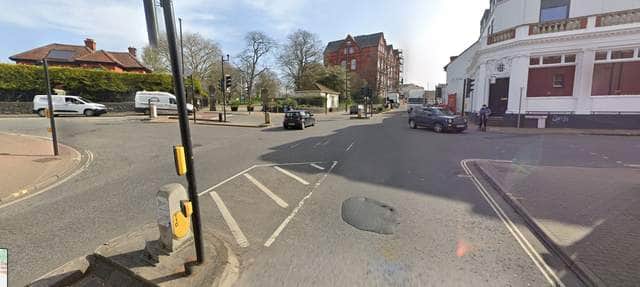 The junction of Church Road and Chalks Road - where the crash took place this morning