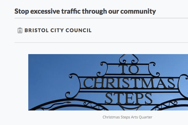 Although the community are welcoming to changes in Bristol, they want the excessive traffic to be solved
