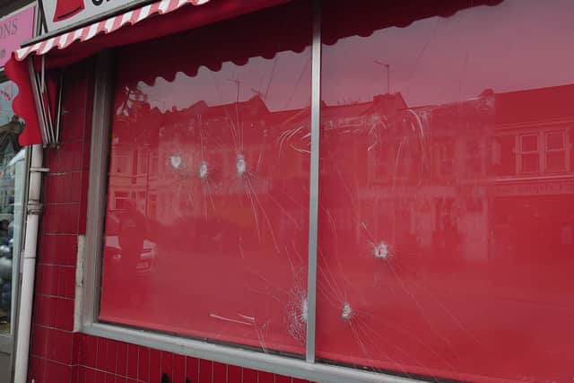 Windows smashed at Sandy Park Butchers