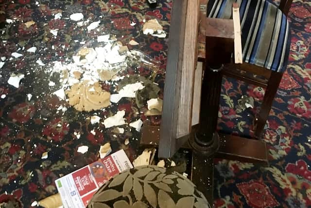 The pub chain claimed experts found no cause for concern when they last inspected the ceiling.