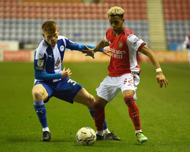 Bristol Rovers were reportedly back in for Luke Robinson from Wigan Athletic. (Photo by David Price/Arsenal FC via Getty Images)