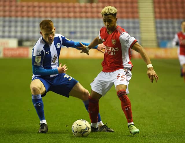 <p>Bristol Rovers were reportedly back in for Luke Robinson from Wigan Athletic. (Photo by David Price/Arsenal FC via Getty Images)</p>