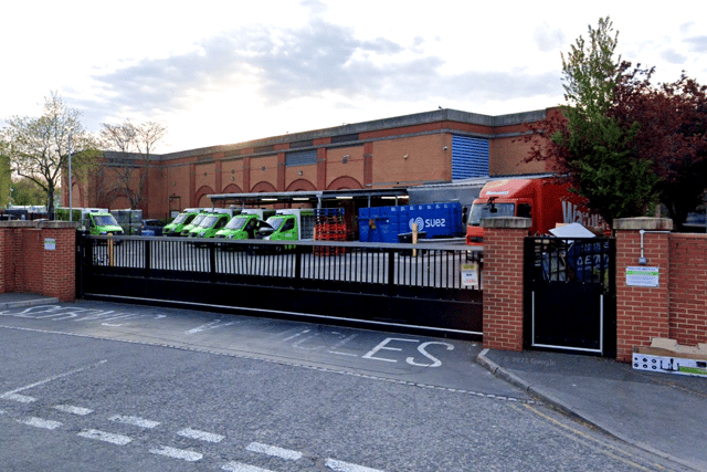 The delivery yard opposite Dean Crescent at the rear of Asda in Bedminster.