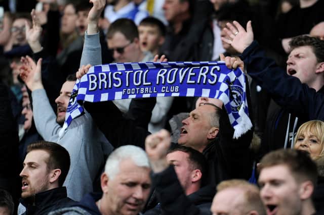 Bristol Rovers fans were on the same hymn sheet when it came to one pressing topic. (Photo by Alex Burstow/Getty Images)