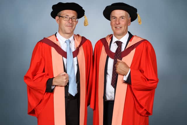 John and Rick said receiving their honorary degrees was ‘a great honour’.