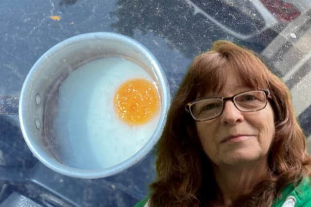 Jill Hembury said it took just 20 minutes to cook the egg