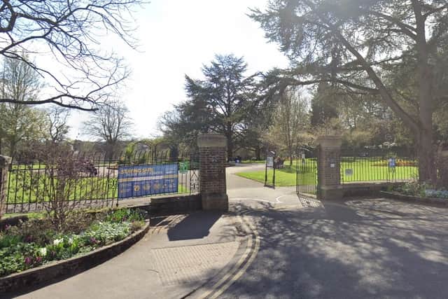 The teenager suffered a broken collar bone in the collision at the park