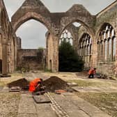 You can see the excavations taking place in front of you if you head down to the church over the next few days
